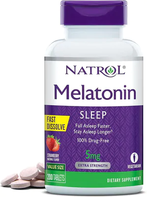 Melatonina 5mg, Fast Dissolve, 200 Comprimidos, Natrol