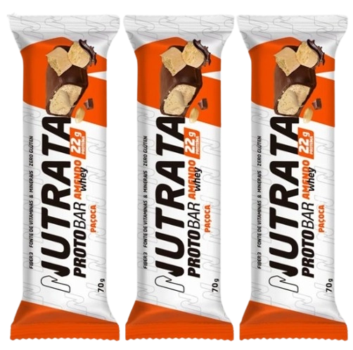 Barra de Proteína Protobar, Sabores, 3 Unidades 70g Cada, Nutrata