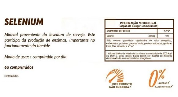 Selênio, 34 mcg, 60 Cápsulas, Sundown
