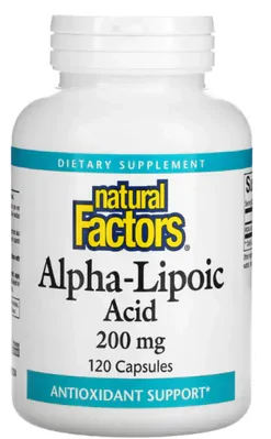 Ácido Alfa Lipoico, 200mg, 120 cápsulas, Natural Factors