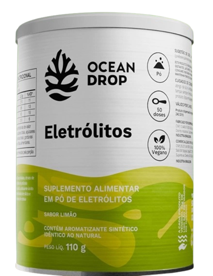 Eletrólito em Pó, 180g Sabor Limão, Ocean Drop