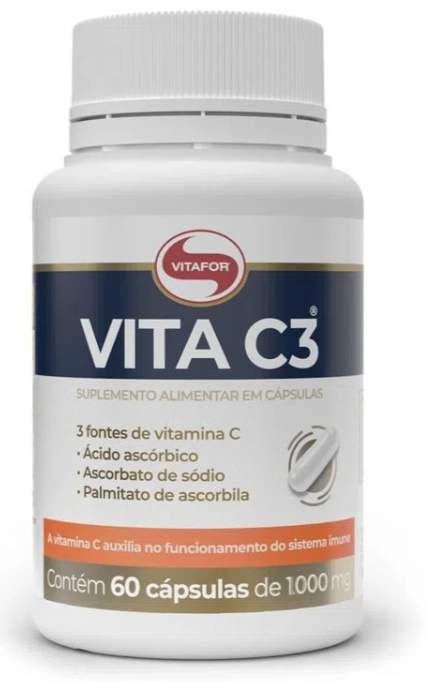 Vita C3, 1000mg, 60 Cápsulas, Vitafor