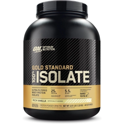 Whey Gold Standard 100% Isolate, 1.3kg, Sabores, Optimum Nutrition