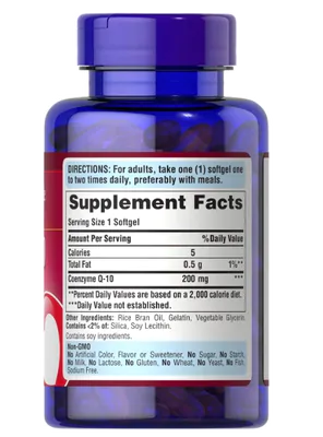 Coenzima Q10 200mg, 120 Cápsulas, Puritan's Pride