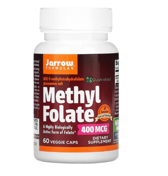 Metilfolato, 400 mcg, 60 Cápsulas, Jarrow Formulas