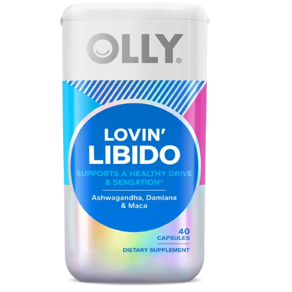 Lovin Libido, Ashwagandha, Maca e Damiana,Aumento do Libido Feminino, 40 Cápsulas, OLLY
