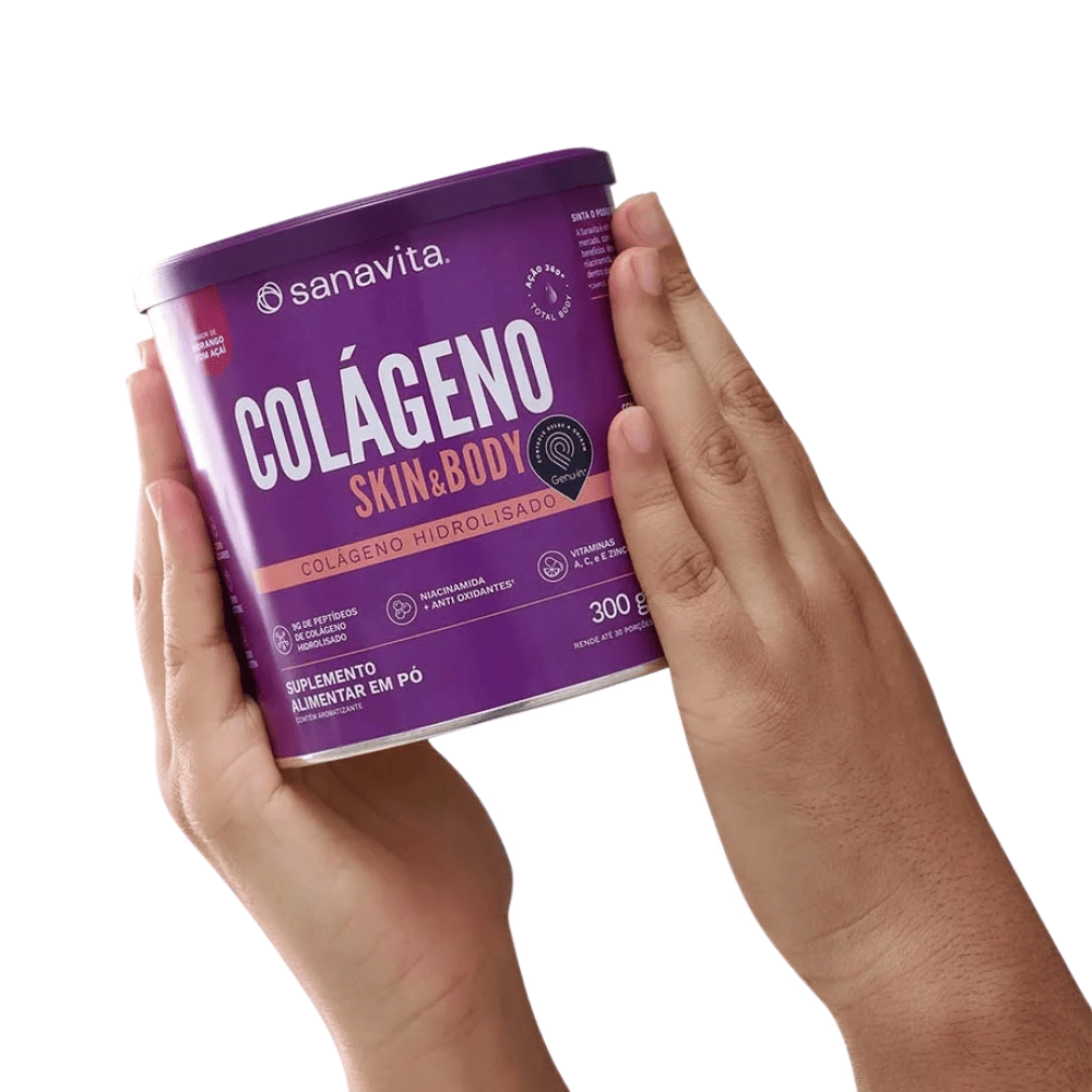 Colágeno Skin e Body 300g, Sabores - Sanavita