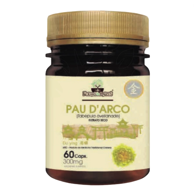 Pau d'Arco, Extrato Seco, 60 Cápsulas, Folhas e Raizes