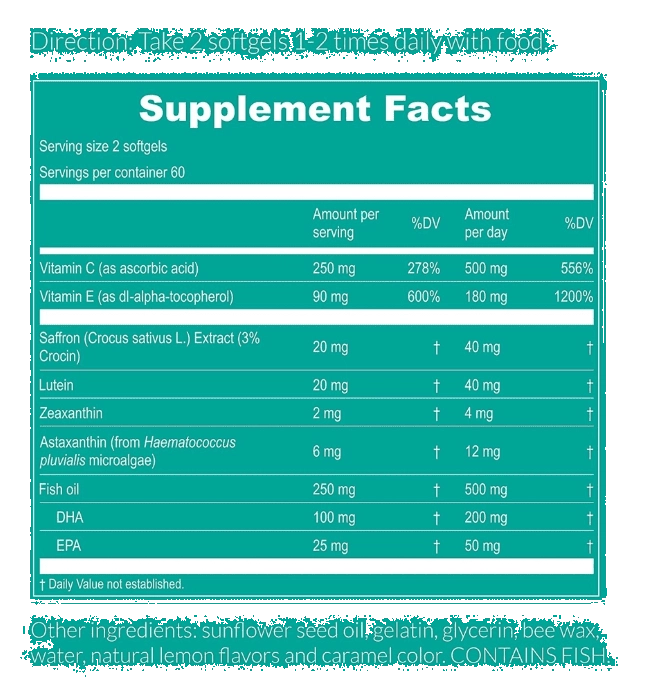 Areds 2 Plus, Vitaminas para os Olhos Senior, Alívio da Cansaço Ocular e Saúde Ocular, 120 Cápsulas, UpNourish