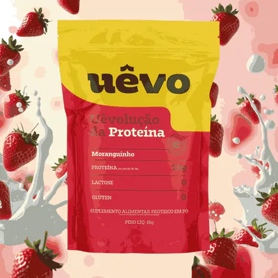 Suplemento Proteico Albumina 1kg, Sem Glúten, Com Sabores - Uêvo