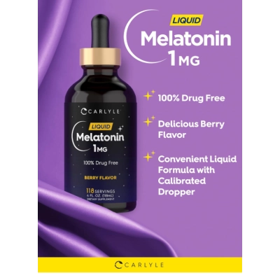 Melatonina líquida 1mg, 118ml Sabor Frutas Vermelha, Carlyle