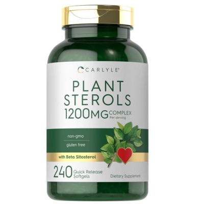 Plant Sterols, Esteróis Vegetais 1200mg com Beta-Sitosterol, 240 Cápsulas, Carlyle 