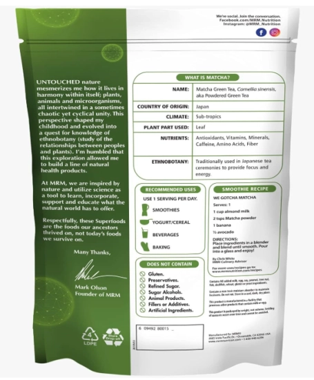 Matcha Green Tea, 170g, MRM Nutrition