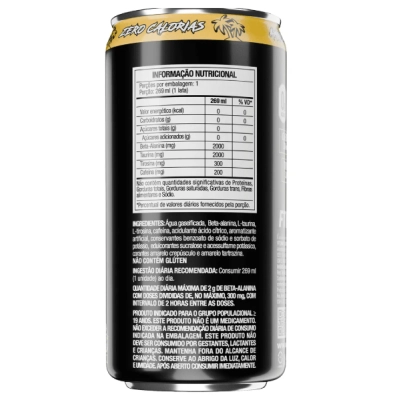 Energético Diabo Verde, Pre-Workout em Lata, 3 Unidades, 269ml cada, Sabores, FTW