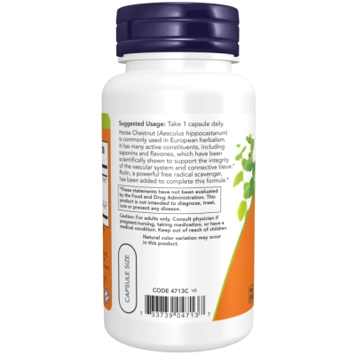Horse Chestnut 300 mg, 90 Cápsulas, Now