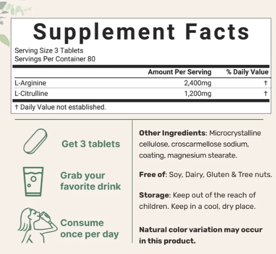 Nitric Oxide Booster 3600mg, 240 Comprimidos, Micro Ingredients