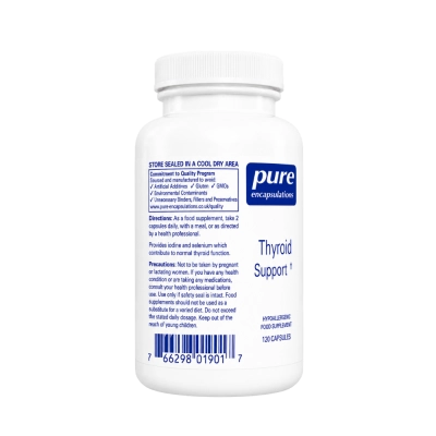 Thyroid Support Complex, Suporte a Tireoide, 120 Cápsulas, Pure Encapsulations