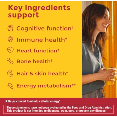 Advanced Multi Mulheres com Citrato de Magnésio, Cálcio e Vitaminas do Complexo B, 90 Gomas, Nature Made