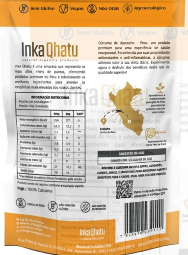 Cúrcuma em Pó, 80g, Inka Qhatu