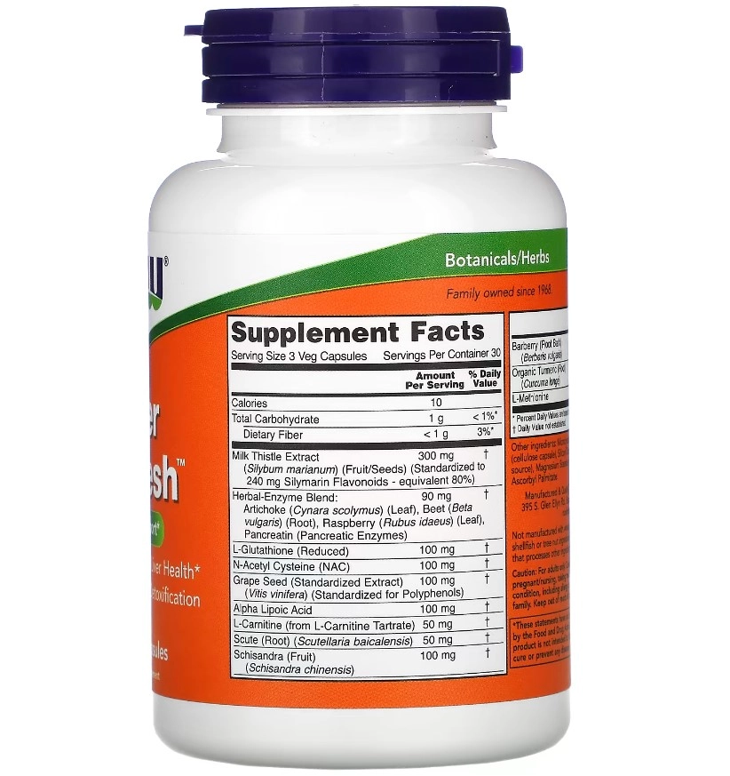 Liver Refresh, 90 Cápsulas, Now