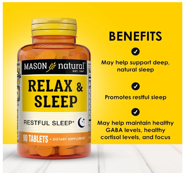 Relax & Sleep, 90 Comprimidos, Mason Natural