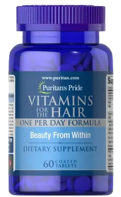 Multivitamínico Capilar, 60 Comprimidos, Puritan's Pride