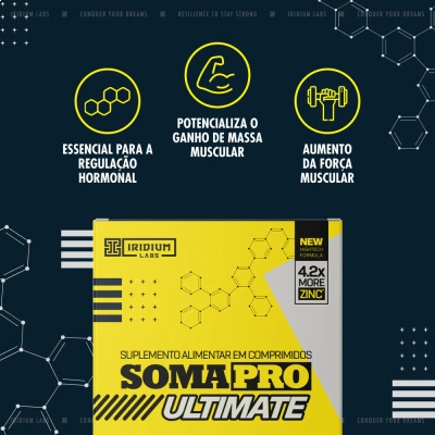 Soma Pro Ultimate ZMA, 60 Comprimidos, Iridium Labs