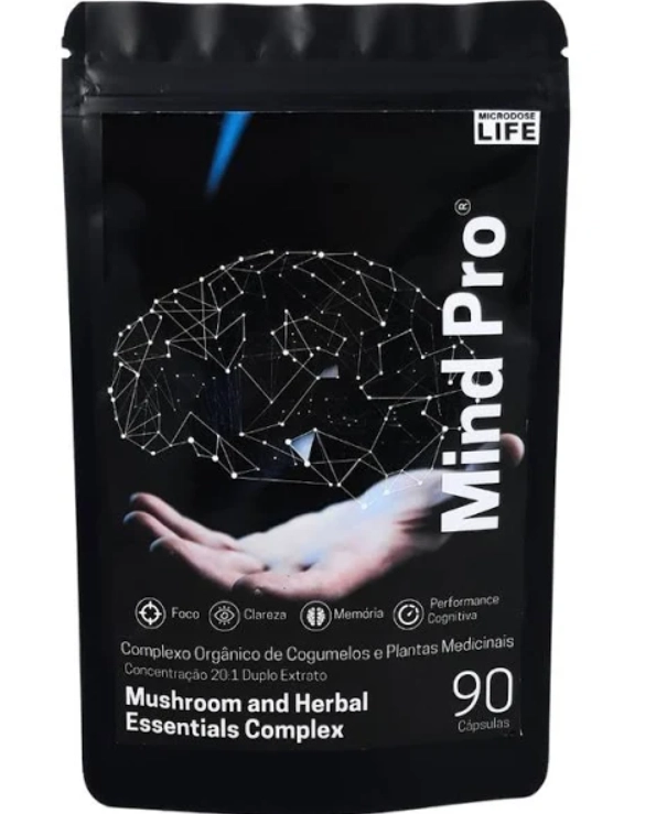Mind Pro, Biohacker Auxilio ao Foco Concentração e Equilíbrio Emocional, 90 Cápsulas, Microdose Life
