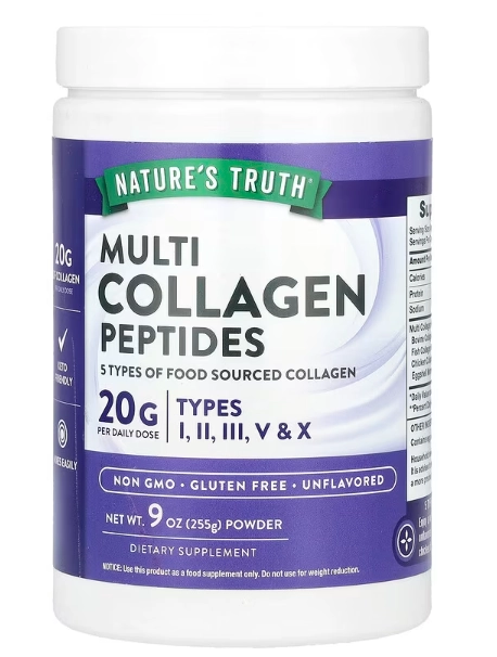 Peptídeos de Multicolágeno em Pó, 255g Sem Sabor, Nature's Truth