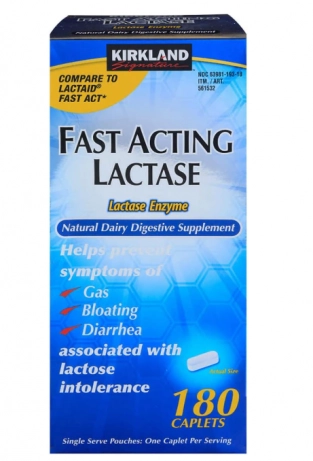 Lactase de ação Rápida, 180 Cápsulas, Kirkland