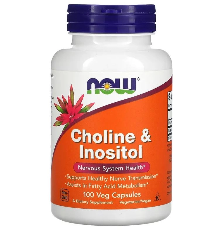 Choline e Inositol, 100 Cápsulas, Now