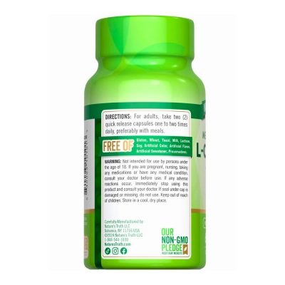  L-Carnitina, 1000mg, 60 Cápsulas - Nature's Truth