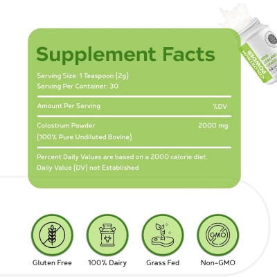 Supplement Intestinal Fortitude Colostrum Powder, 60 Gramas, Intestinal Fortitude