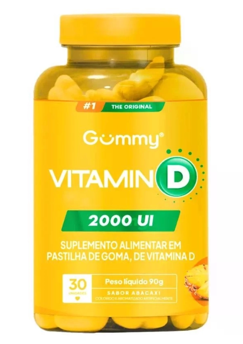 Vitamina D 2000UI, 30 Gomas Sabor Abacaxi, Gummy Original