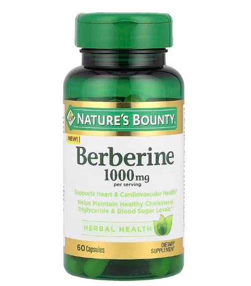 Berberina 1000mg, 60 Cápsulas, Nature's Bounty