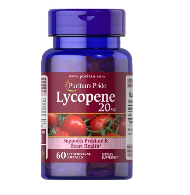 Licopeno (Lycopene), 20mg, 60 Cápsulas, Puritans Pride