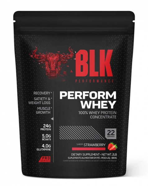 Proteina Perform Whey, Sabor Morango, 880g, BLK Performance