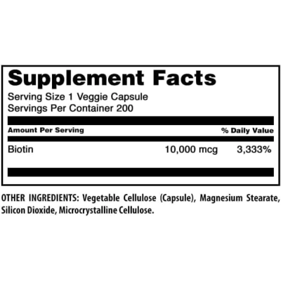 Biotina 10,000mg, 250 Cápsulas, Amazing Formulas