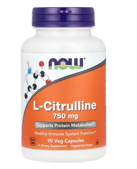 L-Citrulina, 750mg, 90 Cápsulas, Now