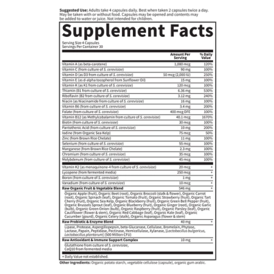 Fórmula Multivitamínica Masculina, Vitamin CODE, 120 Cápsulas, Garden of Life