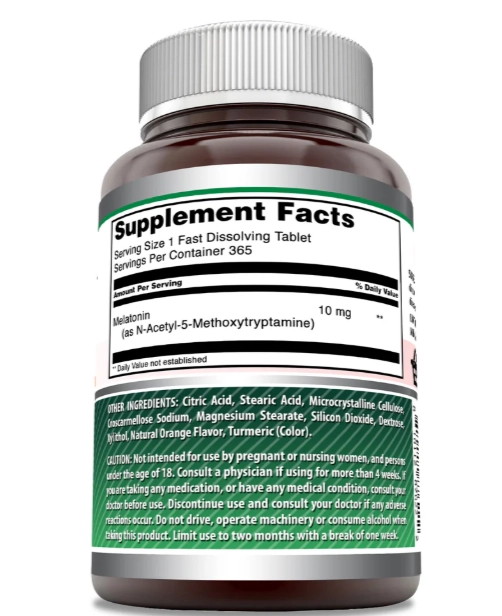 Melatonina 10mg, 365 Comprimidos Sabores, Amazing Formulas