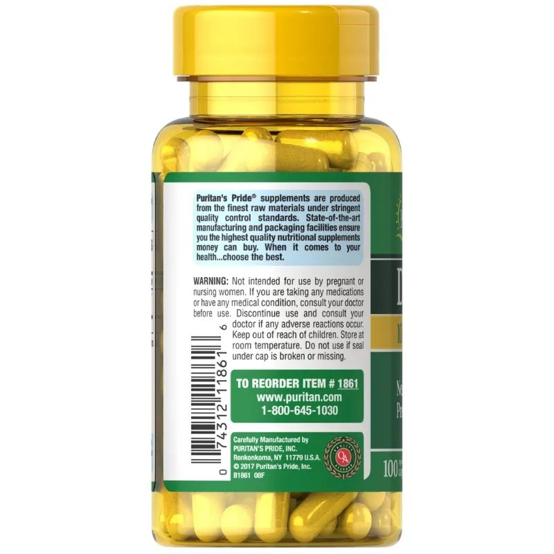 DMAE, 100mg, 100 Cápsulas, Puritan's Pride