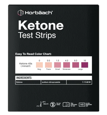 Tiras de teste de urina, teste de cetona, 150 tiras, Horbaach