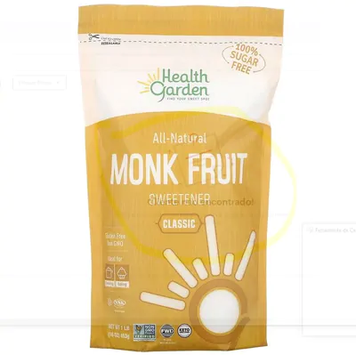 Adoçante de Monge Totalmente Natural, Clássico, 453g, Health Garden
