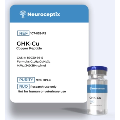 GHK-CU 50mg, Peptídeo Nootrópico em Pó, para Foco Mental, Equilíbrio e Qualidade do Sono, Neuroceptix