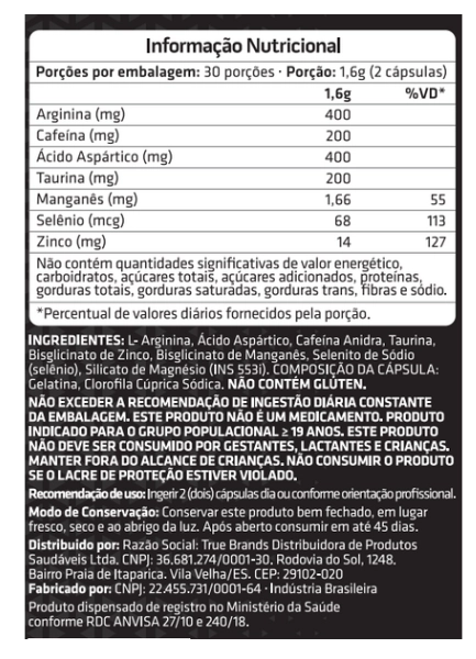 Pré Treino Ripper, 60 Capsulas, BLK Performance