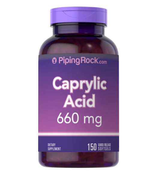 Ácido Caprílico, 660mg, 150 Cápsulas, PipingRock