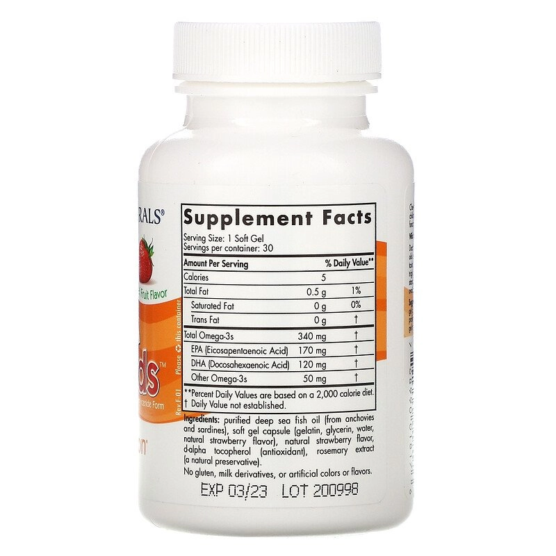Ômega Kids, 500mg, Sabor Natural a Frutas, 30 Cápsulas Softgel, Nordic Naturals