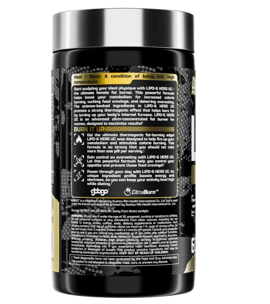 Lipo6 Hardcore, Queima de gordura Termogênica, 60 Cápsulas, Nutrex