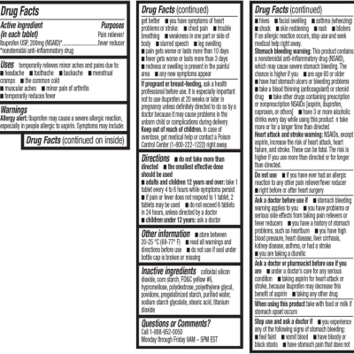 Ibuprofeno 200mg, 500 Comprimidos, HealthA2Z